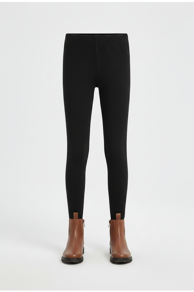 Pantalon Jupe Noir Volants Nœuds Doublé Chaud Fille - Molleton - vue 3