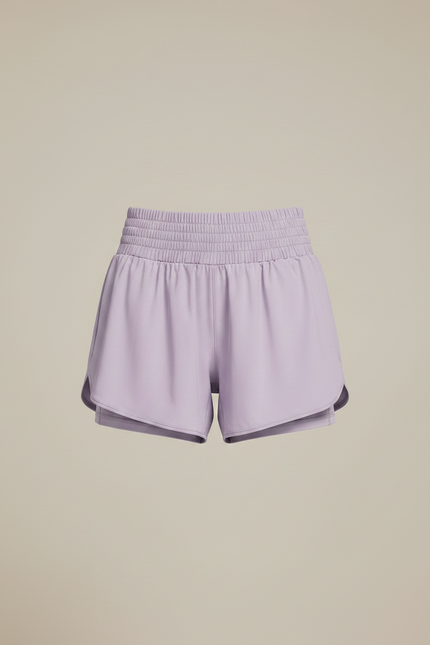 Pantalon Jupe Violet Smocké Fluide Doublé Sportif - Polyester - vue 3
