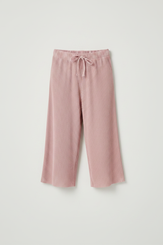 Pantalon Jupe Rose Plissé Ample Enfant Décontracté - Maille - vue 3