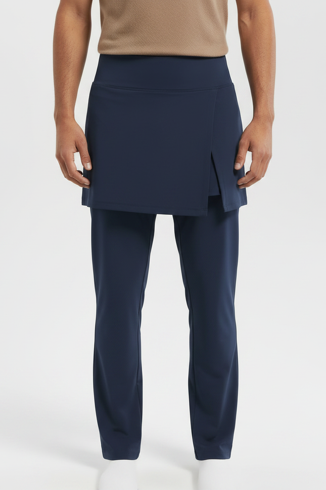 Pantalon Jupe Bleu Marine Sportif Court Homme - Polyester - vue 3