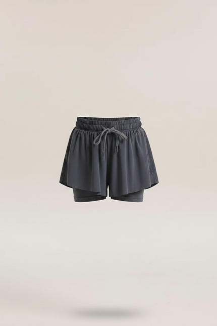 Pantalon Jupe Gris Fluide Sportif Intégré Enfant - Polyester - vue 3