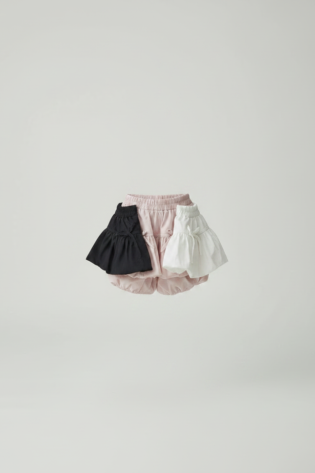 Pantalon Jupe Rose Volants Nœuds Bicolore Fille - Coton - vue 3