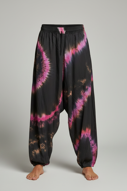 Pantalon Jupe Tie-Dye Ample Harem Homme - Multicolore Viscose - vue 3