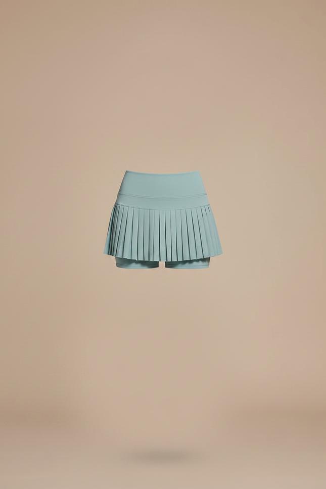 Pantalon Jupe Plissé Mini Sportif Respirant Vert - Polyester - vue 3