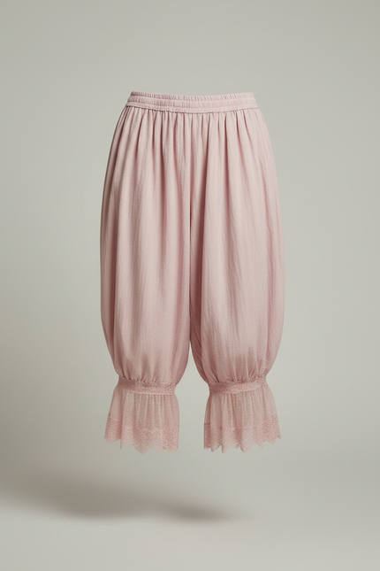 Pantalon Jupe Rose Bouffant Dentelle Fluide - Viscose - vue 3