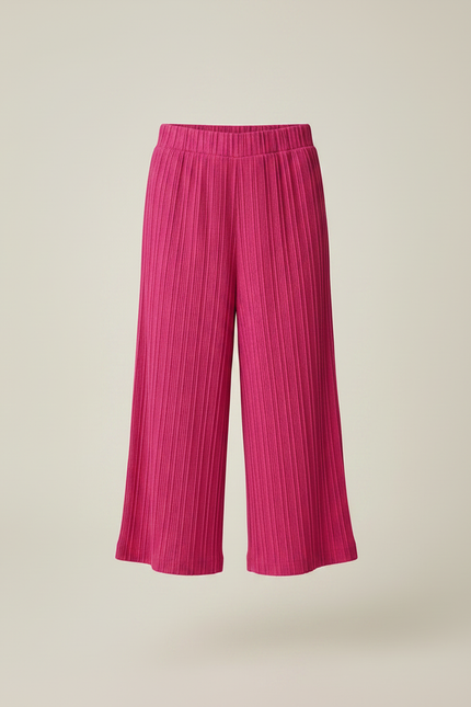Pantalon Jupe Plissé Rose Ample Confortable Fille - Polyester - vue 3