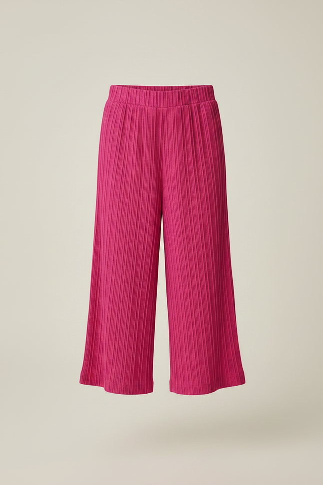 Pantalon Jupe Plissé Rose Ample Confortable Fille - Polyester - vue 3