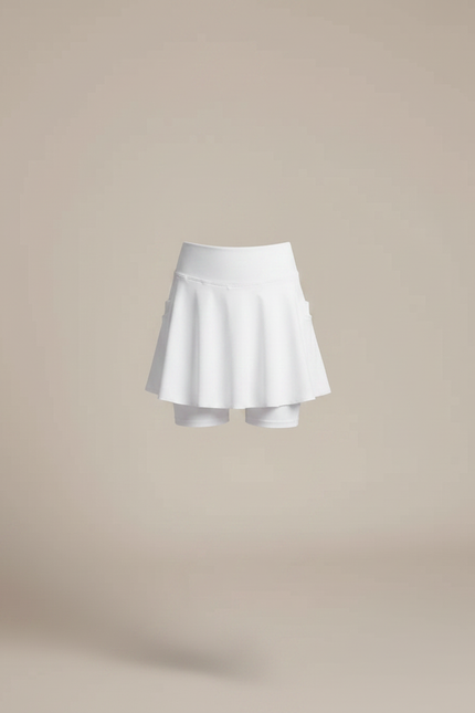 Pantalon Jupe Blanc Sportif Enfant Poches - Polyester - vue 3