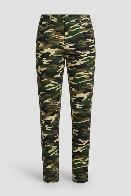 Pantalon Jupe Camouflage Mini Évasé Fluide Décontracté - Multicolore Polyester - vue 3