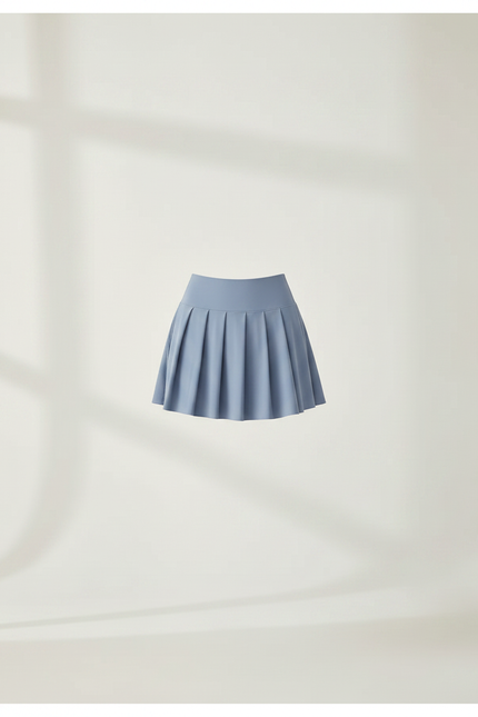 Pantalon Jupe Bleu Plissé Court Sportif Intégré - Polyester - vue 3