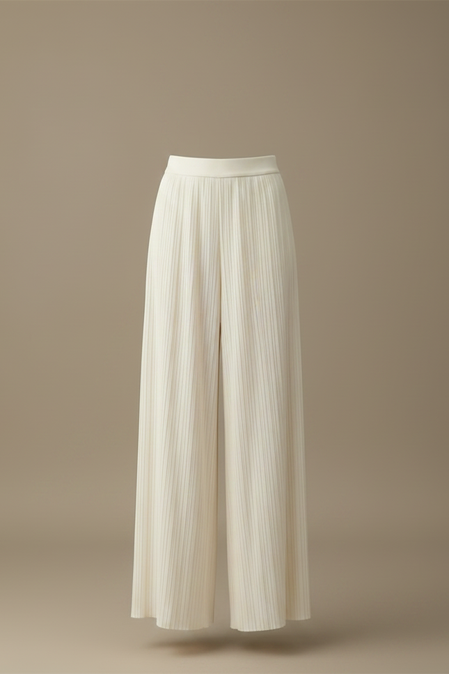 Combinaison Pantalon Avec Jupe - Blanc Maille - vue 3