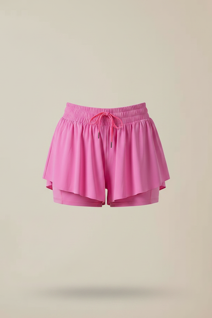 Pantalon Jupe Rose Fluide Sportif Superposé Femme - Polyester - vue 3