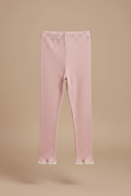Pantalon Jupe Rose Tulle Volants Dentelle Fille - Maille - vue 3