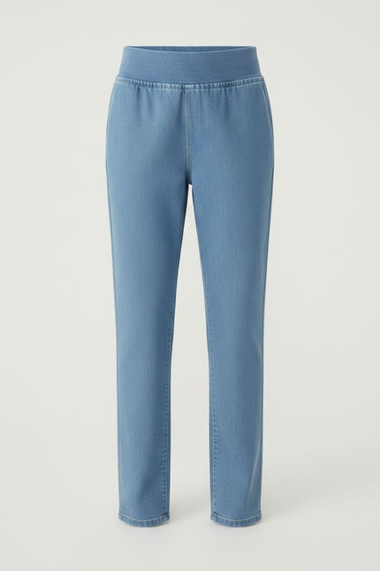 Pantalon Jupe Denim Bleu Élastique Enfant - Jean - vue 3
