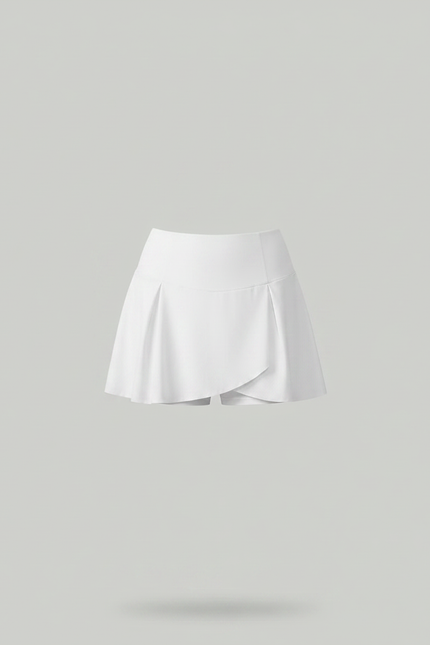 Pantalon Jupe Blanc Fluide Sport Doublé Confortable - Polyester - vue 3