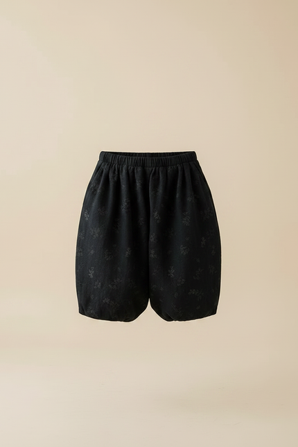 Pantalon Jupe Noir Ample Imprimé Floral Garçon Hiver - Molleton - vue 3
