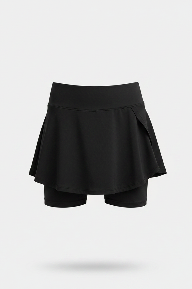 Pantalon Jupe Noir Court Plissé Sportif Fille - Polyester - vue 3