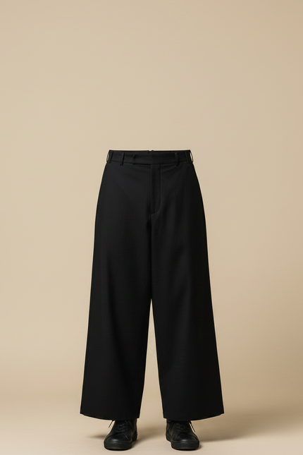 Pantalon Jupe Noir Ample Asymétrique Urbain Homme - Gabardine - vue 3