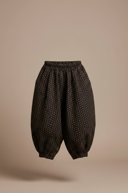 Pantalon Jupe Marron Ample Polka Dots Garçon - Molleton - vue 3