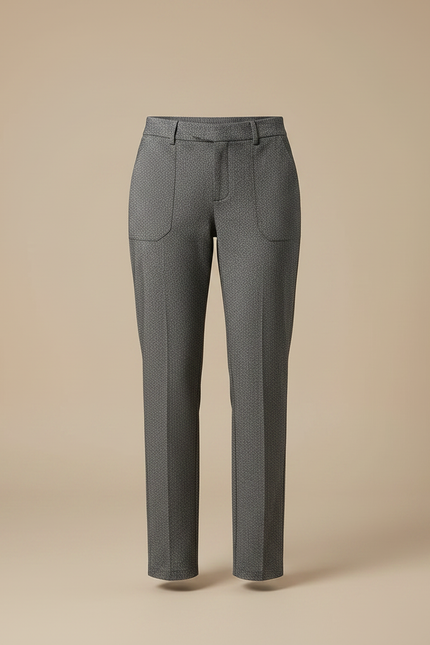 Pantalon Jupe Gris Texturé Fluide Sportif Intégré - Polyester - vue 3