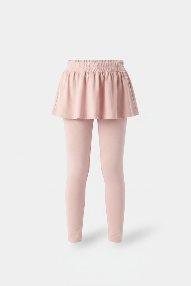 Pantalon Jupe Rose Coton Fille Intégré Confortable - vue 3