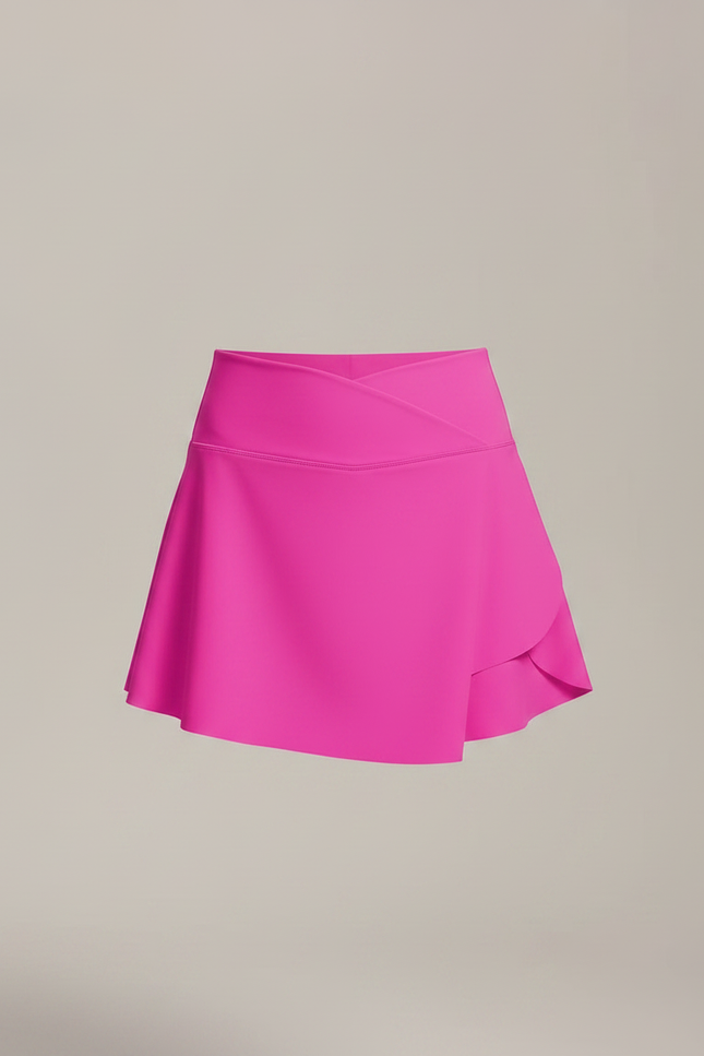 Pantalon Jupe Rose Fuchsia Sportif Évasé Femme - Polyester - vue 3