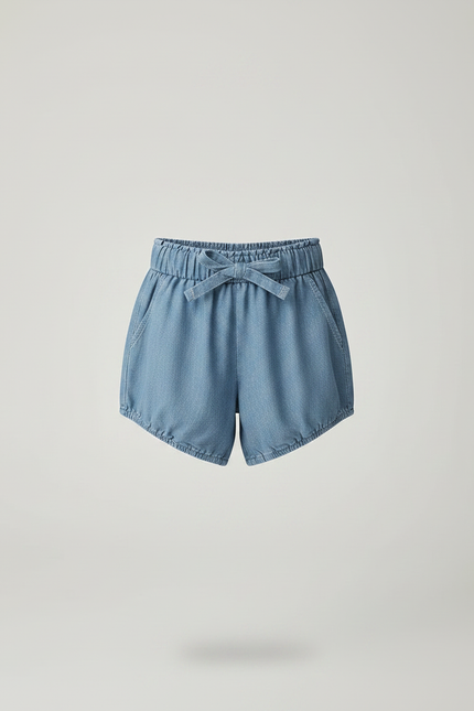 Pantalon Jupe Denim Bouffant Coton Enfant Léger - Bleu Jean - vue 3