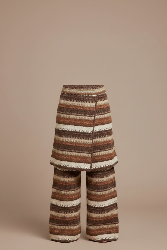 Tailleur Jupe Pantalon - Multicolore Maille - vue 3