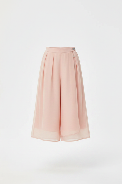Pantalon Jupe Rose Fluide Plissé Enfant Léger - Polyester - vue 3