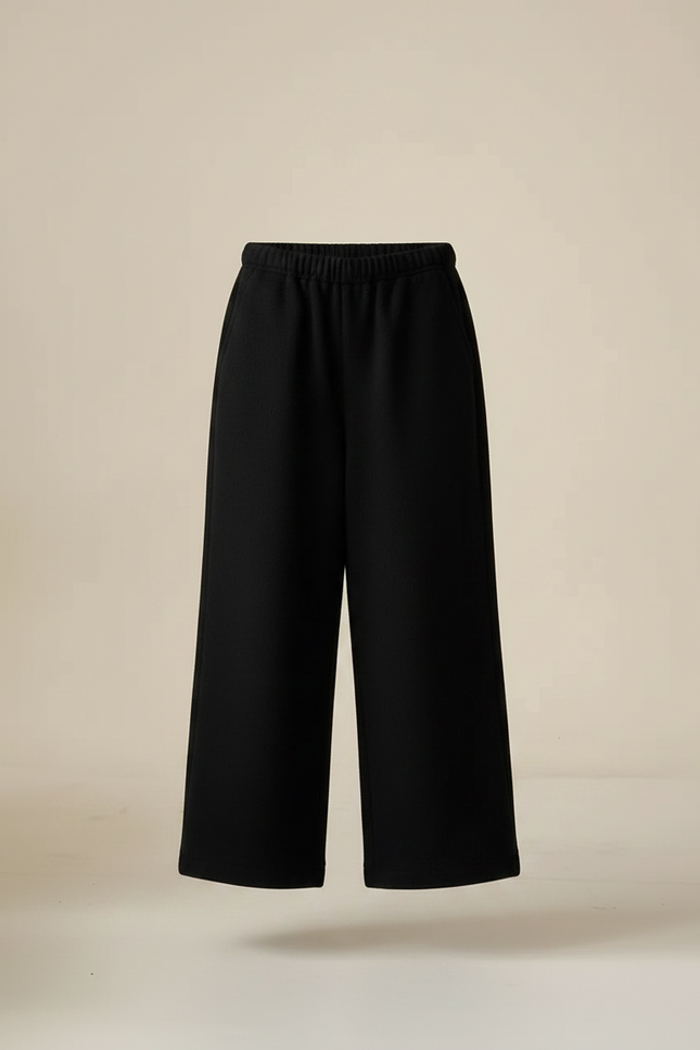 Pantalon Jupe Noir Ample Superposé Garçon Confortable - Molleton - vue 3